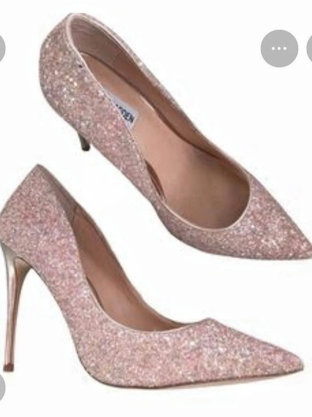 Steve Madden Vala Pump Pink Glitter Pointed-Toe Heels